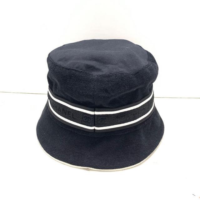 CHANEL(シャネル)のシャネル 帽子 M スポーツライン 黒×白 レディースの帽子(その他)の商品写真