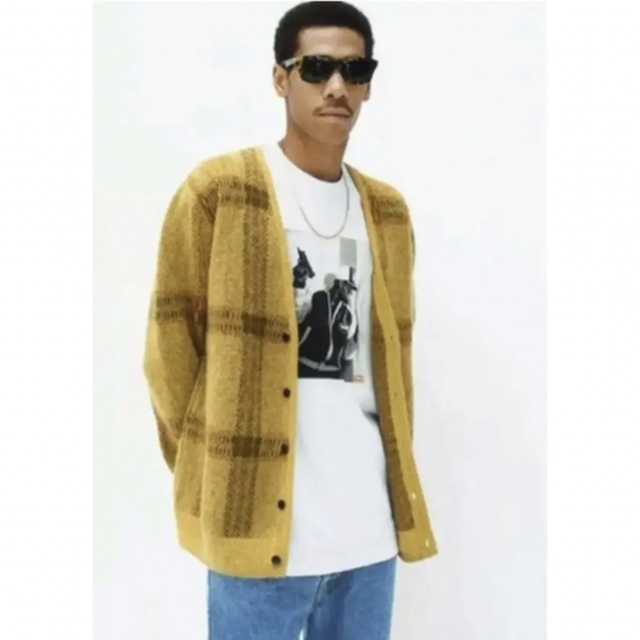 supreme plaid mohair cardigan 14awメンズ