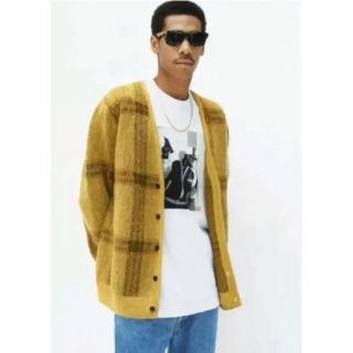 シュプリーム(Supreme)のsupreme plaid mohair cardigan 14aw(カーディガン)