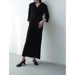 クラネ(CLANE)のCLANE CURTAIN LACE FLARE CUFF ONE PIECE(ロングワンピース/マキシワンピース)