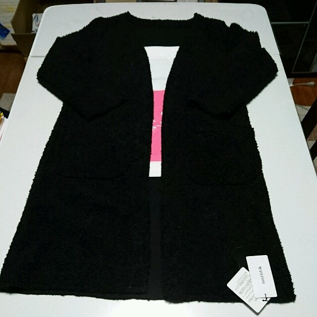 merlot(メルロー)のモコモコ ロングコート レディースのジャケット/アウター(ロングコート)の商品写真