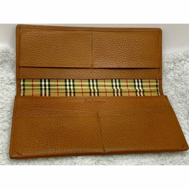 BURBERRY - バーバリー 長財布 お札入れ レザー スマート財布 ブラウン