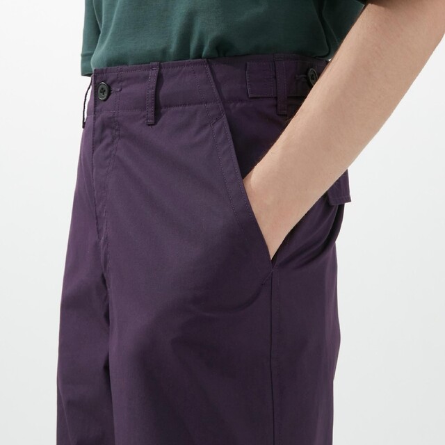 UNIQLOU ワイドフィットパラシュートパンツ82 79DARK PURPLE