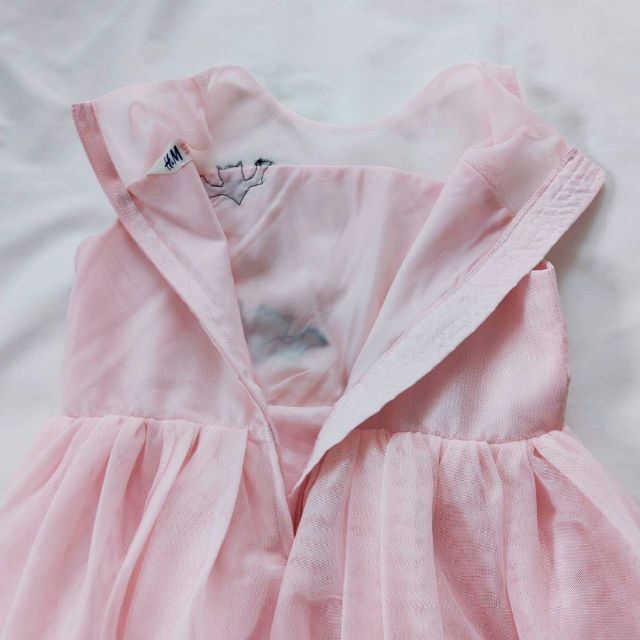 H&M　ピンク　130　ドレス　ワンピース　コウモリ　チュール　ハロウィーン