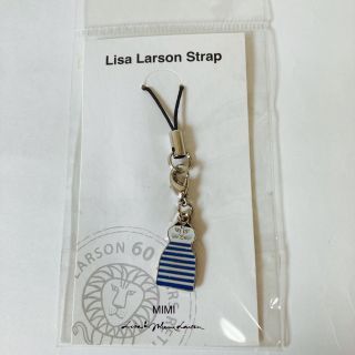 リサラーソン(Lisa Larson)のリサラーソン　ミンミ　キーホルダー　青　新品(キーホルダー)