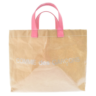 コムデギャルソン(COMME des GARCONS)のCOMME des GARCONS コムデギャルソン PVC ロゴトートバッグ ベージュ(トートバッグ)