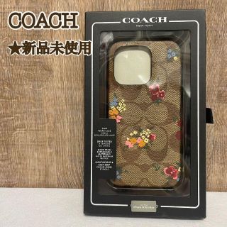 コーチ(COACH)の【新品未使用】COACH コーチ iPhone14 PRO MAX花柄　ケース(モバイルケース/カバー)