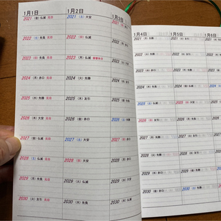 しの子様専用2000年−2029年10年日記3冊A5版 1ページ3日日記本体のみ(カレンダー/スケジュール)