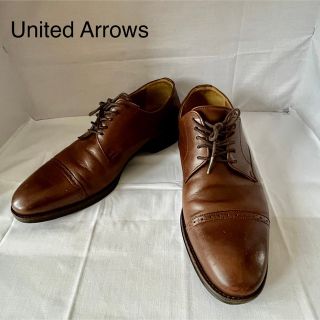 ユナイテッドアローズ(UNITED ARROWS)の【美品】ユナイテッドアローズ　シューズ　ストレートチップ　ブラウン(ドレス/ビジネス)