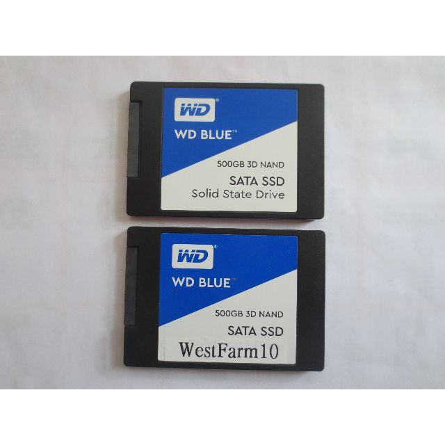 PCパーツSATA 2.5" SSD 500GB　2枚セット