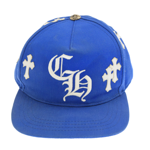 CHROME HEARTS クロムハーツ オンライン限定 Cross Patch Baseball Cap クロスパッチベースボールキャップ 帽子 クロスボール ブルー