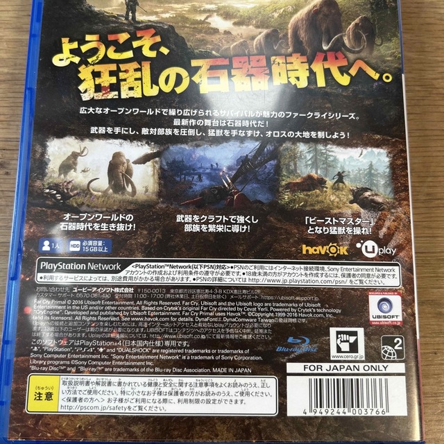 PlayStation4(プレイステーション4)のファークライ プライマル PS4 エンタメ/ホビーのゲームソフト/ゲーム機本体(家庭用ゲームソフト)の商品写真