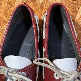■セバゴ/デッキシューズ/Docksides/黒レザー27E幅広9W
