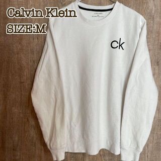 Calvin Klein - Calvin Klein カルバンクライン　スウェット　ホワイト　ラバーロゴ　M