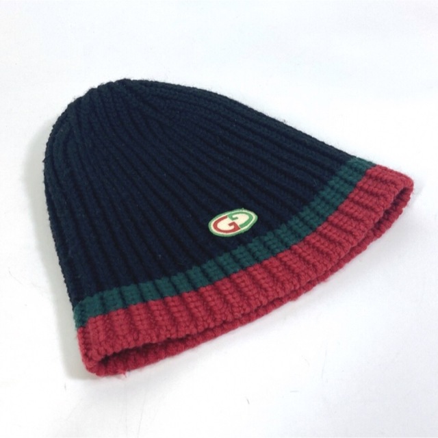 新品同様 グッチ GUCCI サイズL シェリーライン ビーニー ブラック 黒