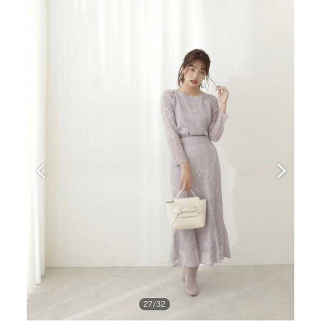 PROPORTION BODY DRESSING(プロポーションボディドレッシング)の美品♡レースロングマーメイドスカート ラベンダー レディースのスカート(ロングスカート)の商品写真