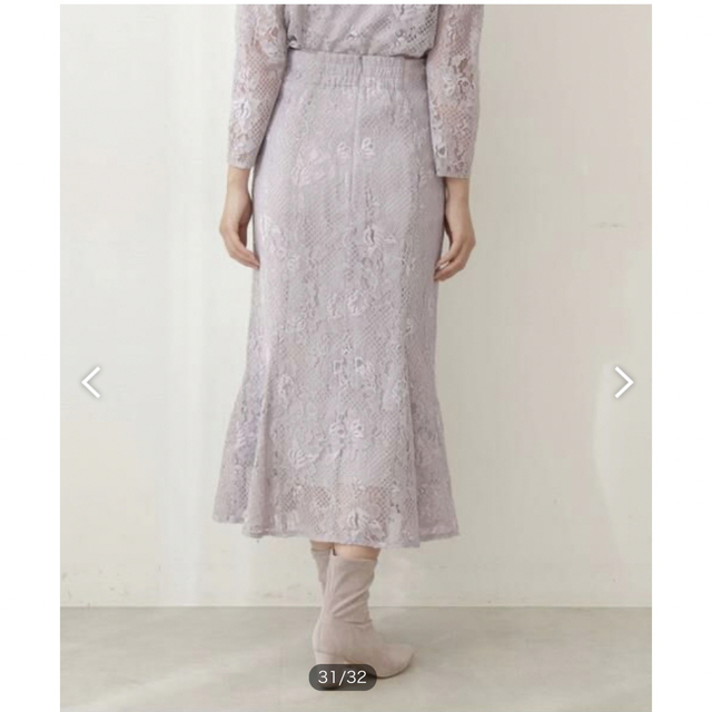 PROPORTION BODY DRESSING(プロポーションボディドレッシング)の美品♡レースロングマーメイドスカート ラベンダー レディースのスカート(ロングスカート)の商品写真