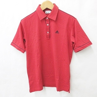 アディダス(adidas)のアディダス テーラーメイド ゴルフ シャツ ポロシャツ 半袖 刺繍 赤 L/G(ウエア)