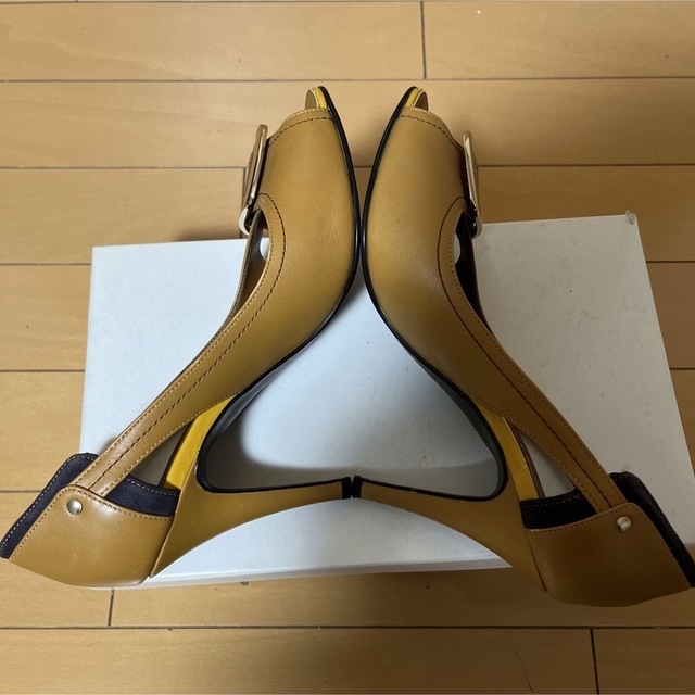 DIANA ダイアナ パンプス オープントゥ ベルト付き ガンチーニ 23cm ...