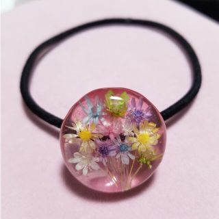 スターフラワー カラフル ヘアゴム ハンドメイド レジン(ヘアアクセサリー)