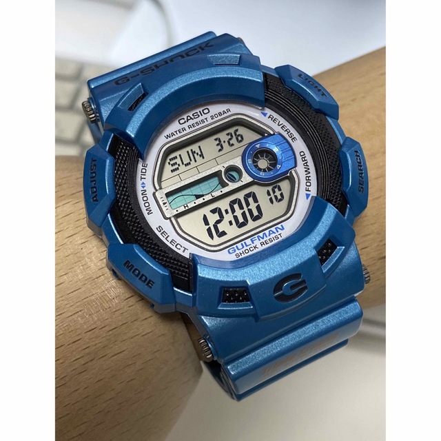 コラボ/G-SHOCK/トリプルクラウン/青/ガルフマン/限定/メタリック/美品