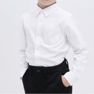 ユニクロ(UNIQLO)のKIDS ファインクロスコンフォートシャツ（長袖）(ドレス/フォーマル)