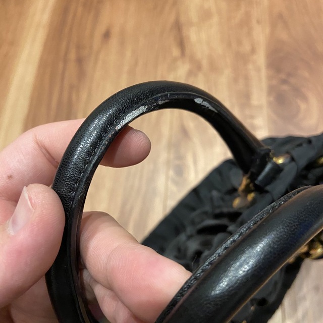 美品 プラダ BN1792 ナイロン ギャザー 2way ハンドバッグ お買い得