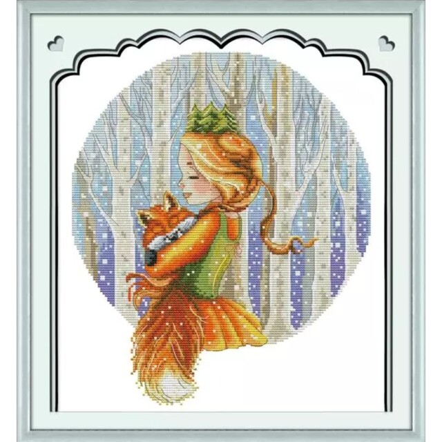 クロスステッチキット Forest Princess  森の女王　刺繍 ハンドメイドの素材/材料(生地/糸)の商品写真