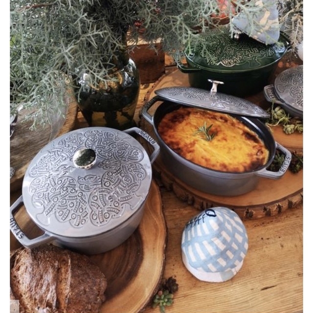 staub ミナペルホネン フォレスト ココットラウンド グレー