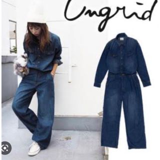 アングリッド(Ungrid)のアングリッド　Ungrid  デニム　つなぎ　オールインワン　美品(オールインワン)