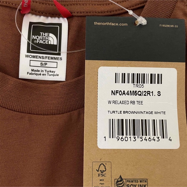 THE NORTH FACE(ザノースフェイス)の【新品】US-S ノースフェイス Tシャツ 半袖 ボックスロゴ ブラウン 海外 レディースのトップス(Tシャツ(半袖/袖なし))の商品写真