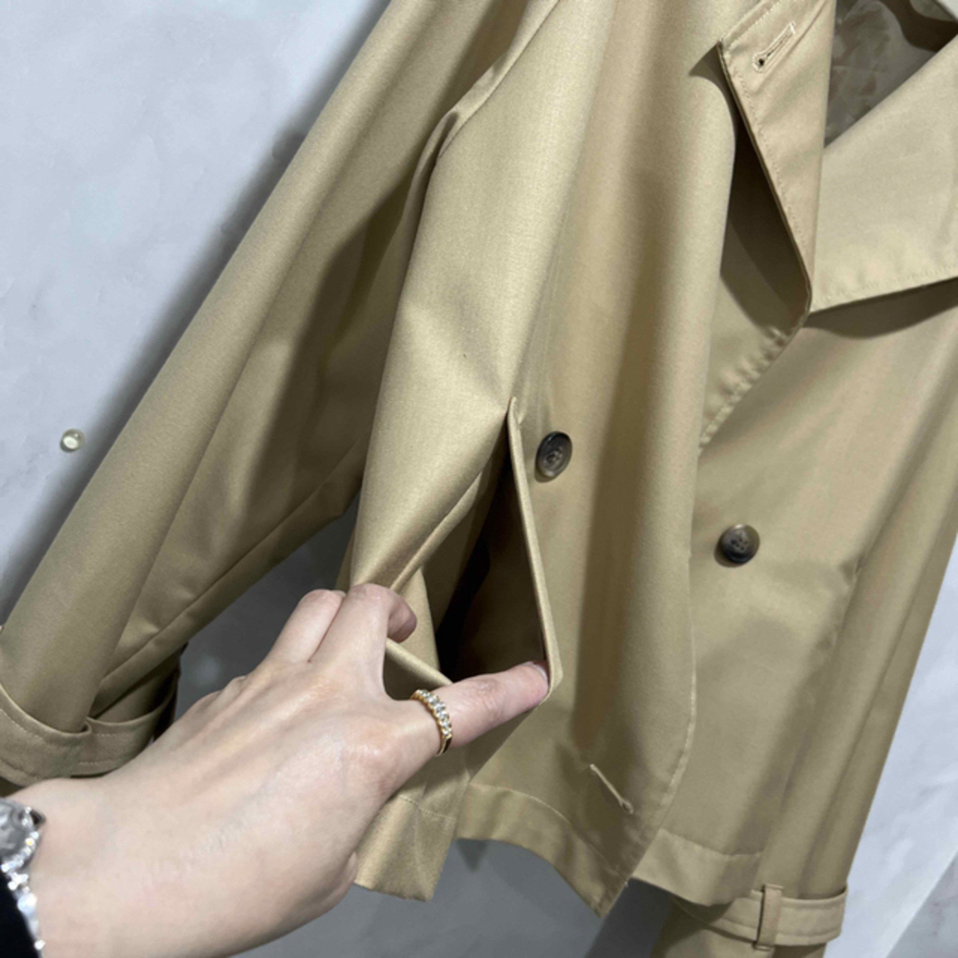 しまむら(シマムラ)のテーラードジャケット ロングベスト付き スプリングコート ベージュ 3way レディースのジャケット/アウター(テーラードジャケット)の商品写真