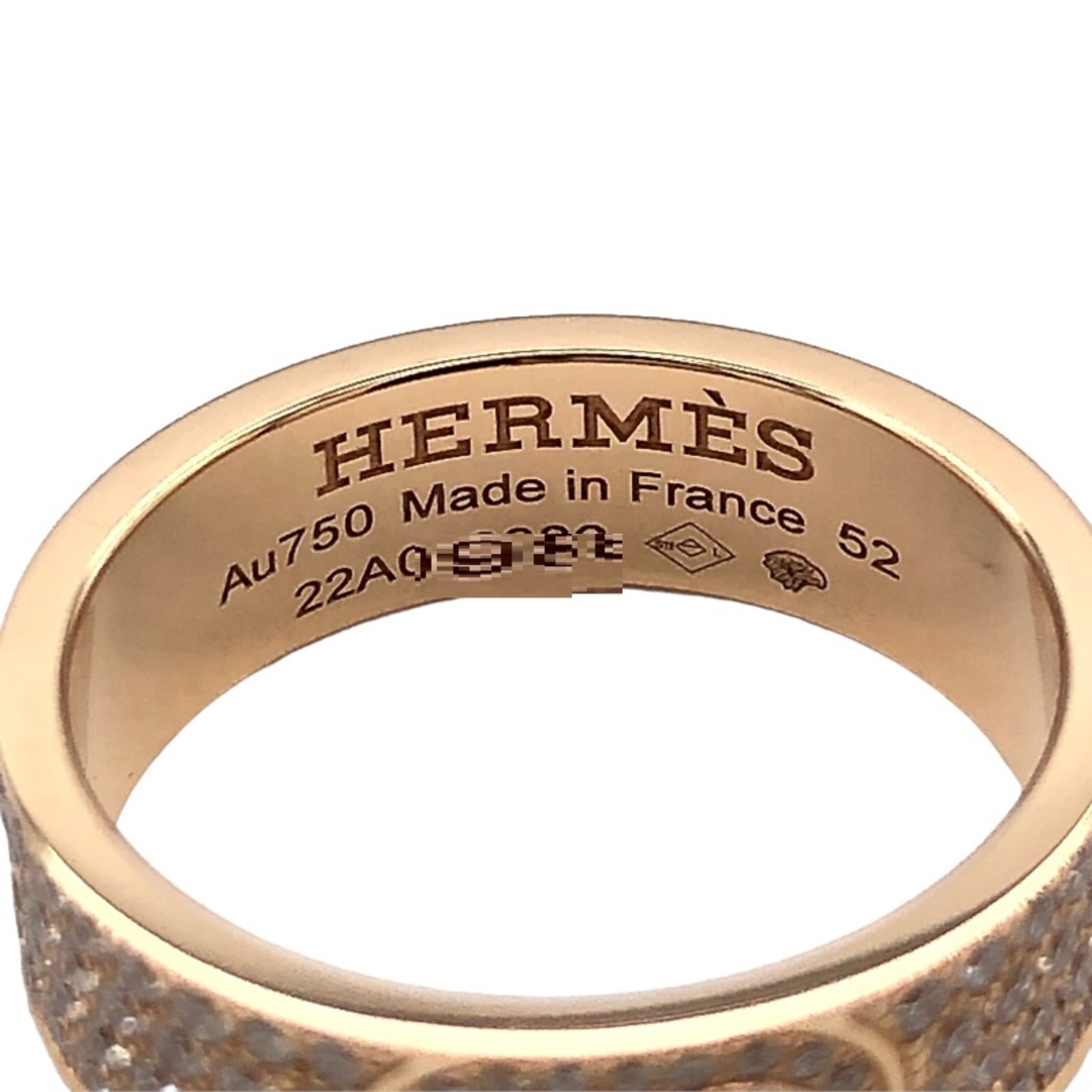 エルメス HERMES Hダンクル フルダイヤリング 750PG ダイヤモンド ジュエリー