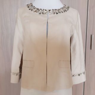 Narcissus - ◇美品◇Narcissus◇ビジュー◇ノーカラー◇リネン Narcissus - ◇美品◇Narcissus◇ビジュー◇ノーカラー◇リネン