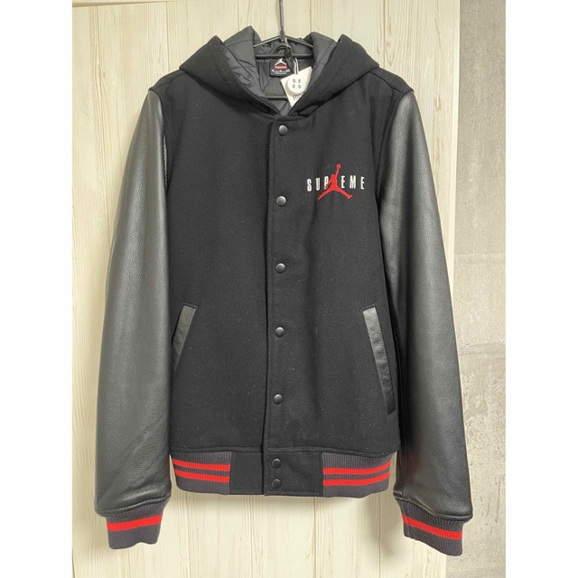 Supreme/Jordan Hooded VarsityJacket Sサイズ