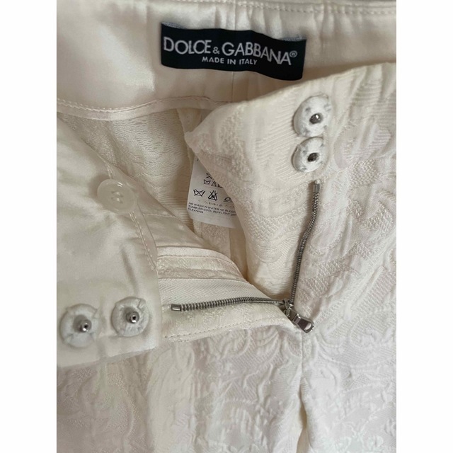 Dolce&Gabbana白コットンシルクパンツ 9