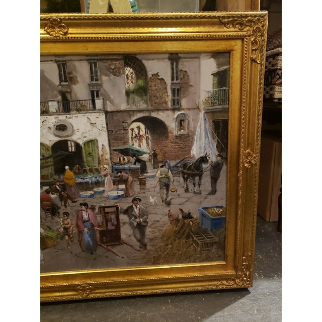 絵画 額 額縁 レトロ 昭和レトロ アンティーク 油絵 絵-