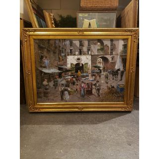 額縁 絵画 額 額縁 レトロ 昭和レトロ アンティーク 油絵 絵 www