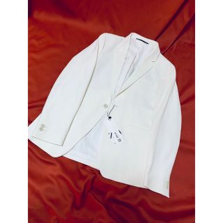 ZARA メンズ テーラードジャケット　白　ホワイト