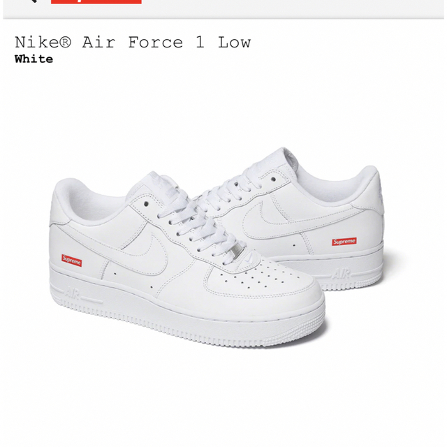 28センチSUPREME  NIKE AIR FORCE 1 LOW 白