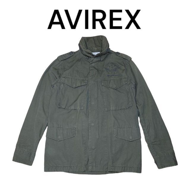 AVIREX ミリタリージャケット 迷彩 ワッペン フィールドジャケット M65