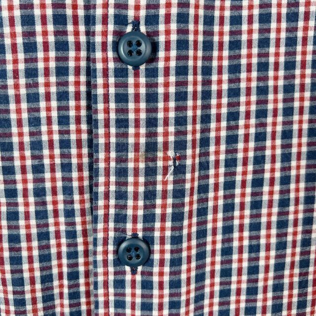 NAUTICA(ノーティカ)の人気ブランドノーティカ古着チェックロゴ刺繍ポケット重ね着レイヤード半袖シャツ メンズのトップス(シャツ)の商品写真