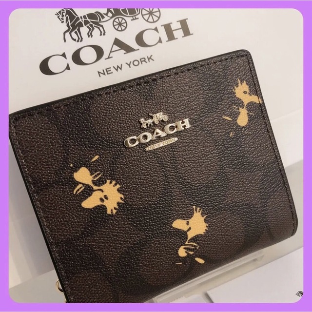 COACH(コーチ)の【新品未使用】COACH コーチ 2つ折り 財布  ウッドストック コラボ  レディースのファッション小物(財布)の商品写真