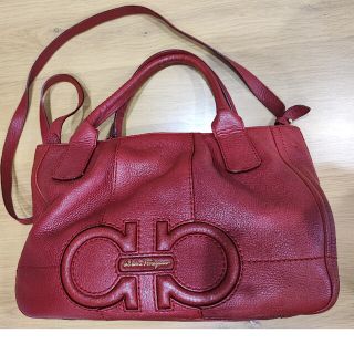 サルヴァトーレフェラガモ(Salvatore Ferragamo)のサルヴァトーレフェラガモ　トートバック　2way 　赤色(トートバッグ)