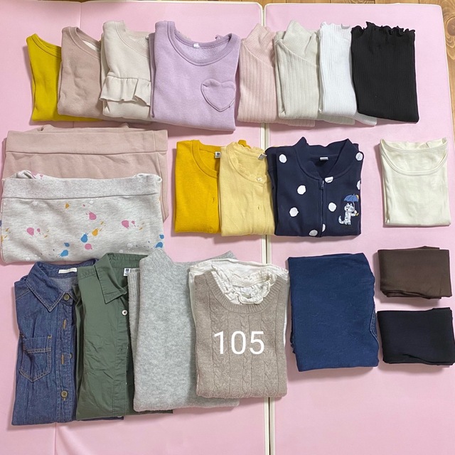 UNIQLO(ユニクロ)の⑦105 110　女の子まとめ売り　秋冬　UNIQLO　GU等 キッズ/ベビー/マタニティのキッズ服女の子用(90cm~)(ワンピース)の商品写真