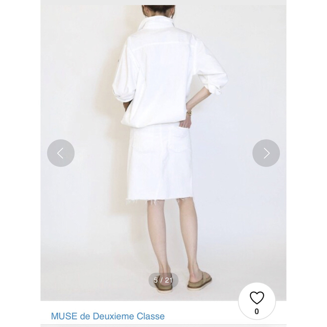 DEUXIEME CLASSE(ドゥーズィエムクラス)のMUSE de Deuxieme Classe SURT デニムスカート  レディースのスカート(ひざ丈スカート)の商品写真