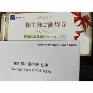 Renta 税込5500円相当ポイント(ショッピング)