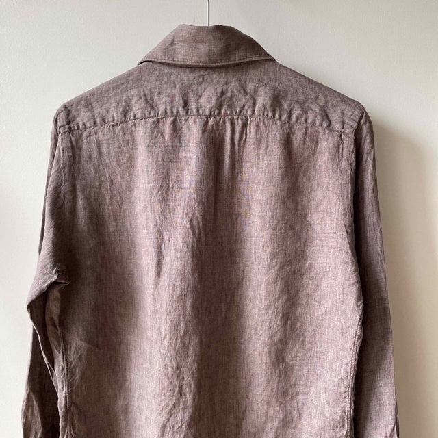 FINAMORE(フィナモレ)のフィナモレ　リネンシャツ　メンズシャツ　長袖シャツ　Sサイズ　イタリア製 メンズのトップス(シャツ)の商品写真