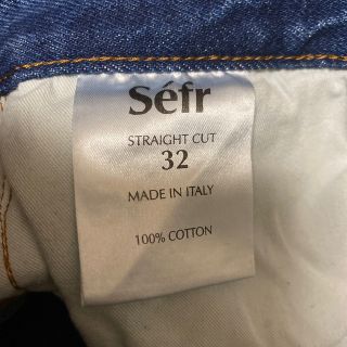 SEFR ブルーストレートカットジーンズの通販 by 成田's shop|ラクマ