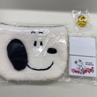 スヌーピー(SNOOPY)のSNOOPY　もふもふマルチポーチ＆印鑑ケースSET(印鑑/スタンプ/朱肉)